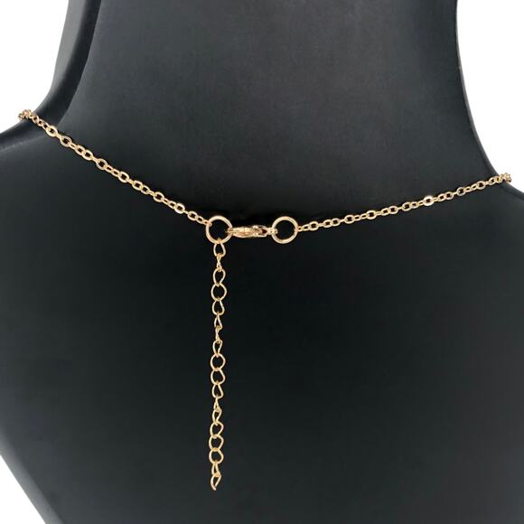 Gold Circular Ring Charm Necklace - Picture 4 of 4